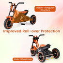 Kids Pedal Tricycle with Steering Handlebars – Orange