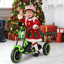 Kids Pedal Tricycle with Steering Handlebars – Green