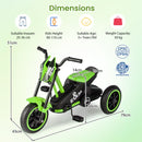 Kids Pedal Tricycle with Steering Handlebars – Green