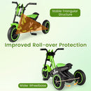 Kids Pedal Tricycle with Steering Handlebars – Green