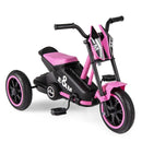 Kids Pedal Tricycle with Steering Handlebars – Pink