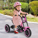 Kids Pedal Tricycle with Steering Handlebars – Pink