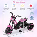 Kids Pedal Tricycle with Steering Handlebars – Pink