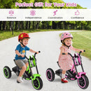 Kids Pedal Tricycle with Steering Handlebars – Pink