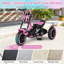 Kids Pedal Tricycle with Steering Handlebars – Pink