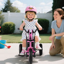 Kids Pedal Tricycle with Steering Handlebars – Pink