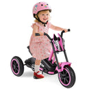 Kids Pedal Tricycle with Steering Handlebars – Pink