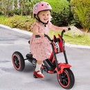 Kids Pedal Tricycle with Steering Handlebars – Red