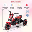 Kids Pedal Tricycle with Steering Handlebars – Red