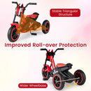 Kids Pedal Tricycle with Steering Handlebars – Red