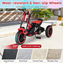 Kids Pedal Tricycle with Steering Handlebars – Red