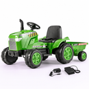 Baby Direct 12V Kids Ride On Tractor with Trailer and Remote Control for 3-8 Years Old Toddlers in Green