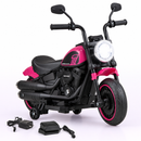 Baby Direct 6V Kids Electric Motorcycle with Training Wheels & LED Headlights in Pink