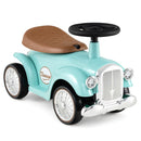 Retro Toddler Ride-On Car with Squeeze Horn – Green