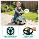 Retro Toddler Ride-On Car with Squeeze Horn – Green