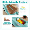 Retro Toddler Ride-On Car with Squeeze Horn – Green