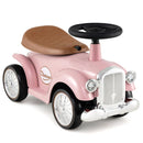 Retro Toddler Ride-On Car with Squeeze Horn – Pink