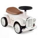 Retro Toddler Ride-On Car with Squeeze Horn – White