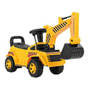 Toddler Ride-On Excavator with Adjustable Shovel – Yellow