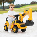 Toddler Ride-On Excavator with Adjustable Shovel – Yellow