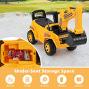 Toddler Ride-On Excavator with Adjustable Shovel – Yellow