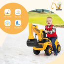 Toddler Ride-On Excavator with Adjustable Shovel – Yellow