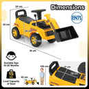 Toddler Ride-On Bulldozer with Adjustable Bucket – Yellow