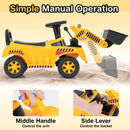 Toddler Ride-On Bulldozer with Adjustable Bucket – Yellow