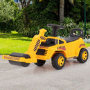 Toddler Ride-On Road Roller with Control Levers – Yellow