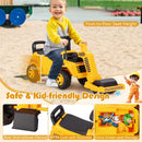 Toddler Ride-On Road Roller with Control Levers – Yellow