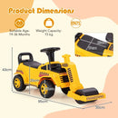 Toddler Ride-On Road Roller with Control Levers – Yellow