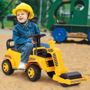Toddler Ride-On Road Roller with Control Levers – Yellow
