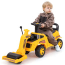 Toddler Ride-On Road Roller with Control Levers – Yellow