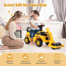 Toddler Ride-On Road Roller with Control Levers – Yellow