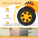 Toddler Ride-On Road Roller with Control Levers – Yellow