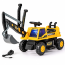 Baby Direct 6V Ride-on Excavator with Music LED Lights and 30° Rotatable for Kids in Yellow