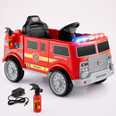 Baby Direct 12V Kids Ride on Fire Truck with Remote Control with Music and Sirens in Red