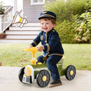 Toddler Ride-On Car with Train Whistle and Storage – Green