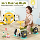 Toddler Ride-On Car with Train Whistle and Storage – Green