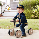 Toddler Ride-On Car with Train Whistle and Storage – Beige
