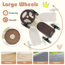 Toddler Ride-On Car with Train Whistle and Storage – Beige