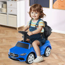 3-in-1 Toddler Push Car with Adjustable Canopy – Navy