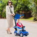 3-in-1 Toddler Push Car with Adjustable Canopy – Navy