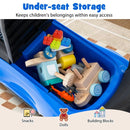 3-in-1 Toddler Push Car with Adjustable Canopy – Navy