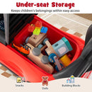 3-in-1 Toddler Push Car with Adjustable Canopy – Red