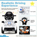 3-in-1 Toddler Push Car with Canopy, Lights and Music – White
