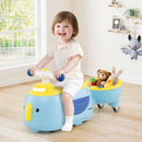 Penguin Toddler Ride-On Car with Detachable Trailer – Navy