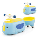 Penguin Toddler Ride-On Car with Detachable Trailer – Navy