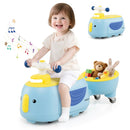 Penguin Toddler Ride-On Car with Detachable Trailer – Navy