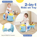 Penguin Toddler Ride-On Car with Detachable Trailer – Navy